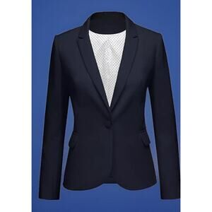 luvamia Navy blue Blazer Pocket one button size Medium